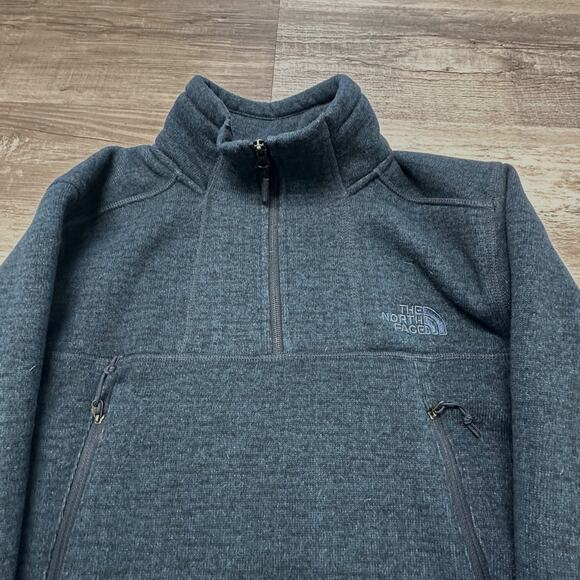 The North Face Jacket Shady Blue Mens M‎ Gordon Lyons 1/4 Zip Fleece Sweater - Picture 1 of 10